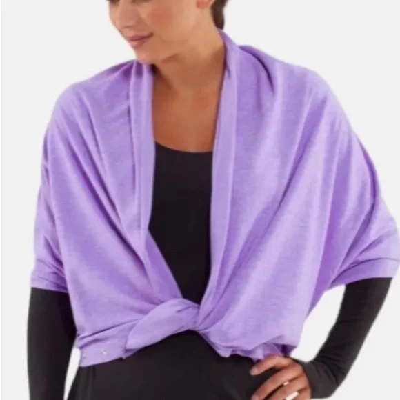 Lululemon Vinyasa Reversible ColorBlock Scarf - Zinfandel Purple/Winter Orchid - Picture 16 of 16